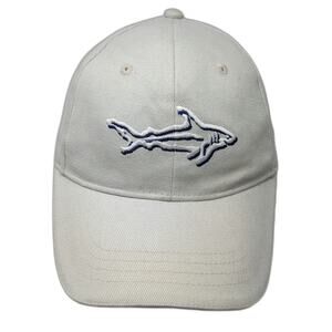 Del Sol Baseball Cap Beige One Size Embroidered Shark Kauai Strapback Hat